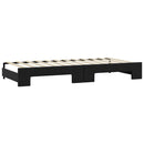 vidaXL fekete kihúzható szövet heverő 80 x 200 cm