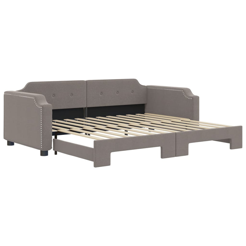 vidaXL tópszínű kihúzható szövet heverő 80 x 200 cm