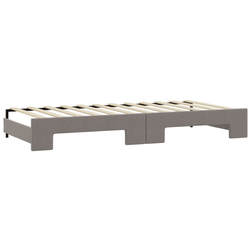 vidaXL tópszínű kihúzható szövet heverő 80 x 200 cm