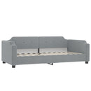 vidaXL világosszürke kihúzható szövet heverő 90 x 200 cm