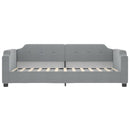 vidaXL világosszürke kihúzható szövet heverő 100 x 200 cm