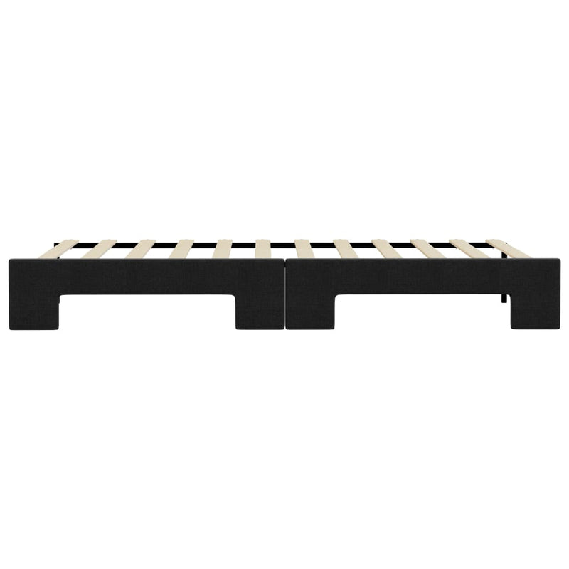 vidaXL fekete kihúzható szövet heverő 100 x 200 cm