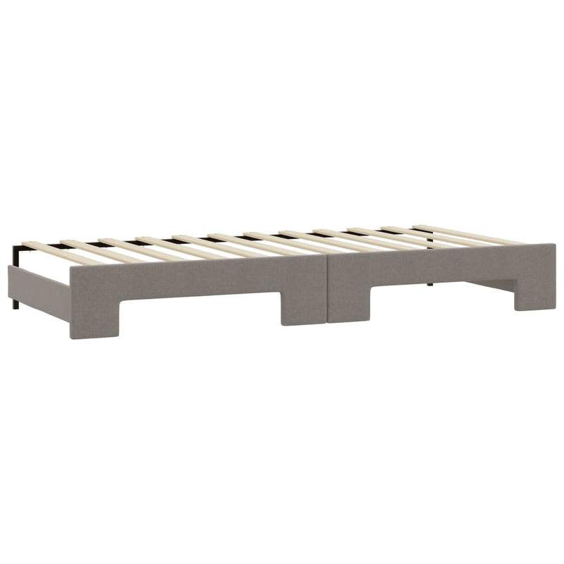 vidaXL tópszínű kihúzható bársonyheverő fiókokkal 80 x 200 cm