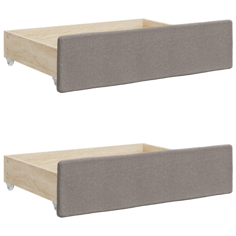 vidaXL tópszínű kihúzható bársonyheverő fiókokkal 80 x 200 cm