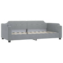 vidaXL világosszürke kihúzható szövet heverő fiókokkal 100 x 200 cm