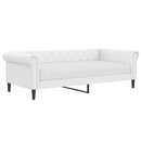 vidaXL fehér műbőr heverő matraccal 90 x 200 cm