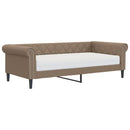 vidaXL cappuccino színű műbőr heverő matraccal 90 x 200 cm