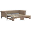 vidaXL cappuccino színű kihúzható műbőr heverő 90 x 200 cm