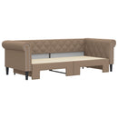 vidaXL cappuccino színű kihúzható műbőr heverő 90 x 200 cm