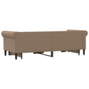 vidaXL cappuccino színű kihúzható műbőr heverő 90 x 200 cm