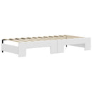 vidaXL fehér kihúzható műbőr heverő matraccal 90 x 200 cm