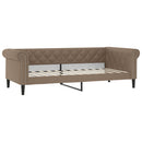vidaXL cappuccino színű kihúzható műbőr heverő matraccal 90 x 200 cm