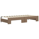 vidaXL cappuccino színű kihúzható műbőr heverő matraccal 90 x 200 cm