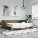vidaXL cappuccino színű kihúzható műbőr heverő matraccal 90 x 200 cm