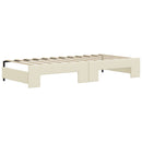 vidaXL krémszínű kihúzható műbőr heverő fiókkal 90 x 200 cm