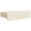 vidaXL krémszínű kihúzható műbőr heverő fiókkal 90 x 200 cm