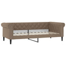 vidaXL cappuccino színű kihúzható műbőr heverő fiókkal 90 x 200 cm