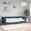 vidaXL kék bársony heverő matraccal 80 x 200 cm