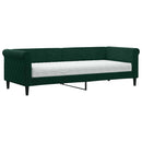 vidaXL sötétzöld bársony heverő matraccal 80 x 200 cm