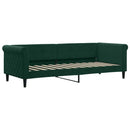 vidaXL sötétzöld bársony heverő matraccal 80 x 200 cm
