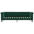 vidaXL sötétzöld bársony heverő matraccal 80 x 200 cm