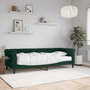 vidaXL sötétzöld bársony heverő matraccal 80 x 200 cm