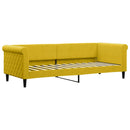 vidaXL sárga bársony heverő matraccal 80 x 200 cm