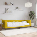 vidaXL sárga bársony heverő matraccal 80 x 200 cm