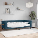 vidaXL kék bársony heverő matraccal 90 x 200 cm