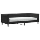 vidaXL fekete bársony heverő matraccal 90 x 200 cm