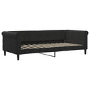 vidaXL fekete bársony heverő matraccal 90 x 200 cm