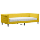 vidaXL sárga bársony heverő matraccal 90 x 200 cm