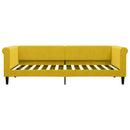 vidaXL sárga bársony heverő matraccal 90 x 200 cm