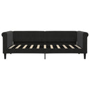 vidaXL fekete bársony heverő matraccal 90 x 190 cm