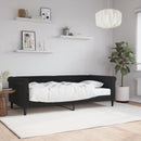 vidaXL fekete bársony heverő matraccal 90 x 190 cm