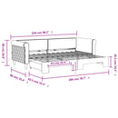 vidaXL rózsaszín kihúzható szövet heverő 80 x 200 cm