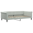 vidaXL világosszürke kihúzható szövet heverő 100 x 200 cm