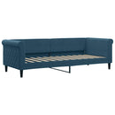vidaXL kék kihúzható bársony heverő fiókokkal 80 x 200 cm