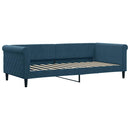 vidaXL kék kihúzható bársony heverő fiókkal 90 x 200 cm