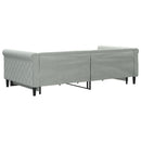 vidaXL világosszürke kihúzható bársony heverő fiókkal 100 x 200 cm