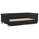 vidaXL fekete kihúzható bársony heverő fiókkal 100 x 200 cm