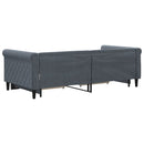 vidaXL sötétszürke kihúzható bársony heverő fiókkal 90 x 190 cm