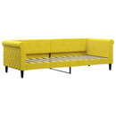 vidaXL sárga kihúzható bársony heverő fiókkal 80 x 200 cm