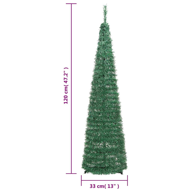 vidaXL könnyen felállítható műkarácsonyfa 50 db LED-fénnyel 120 cm