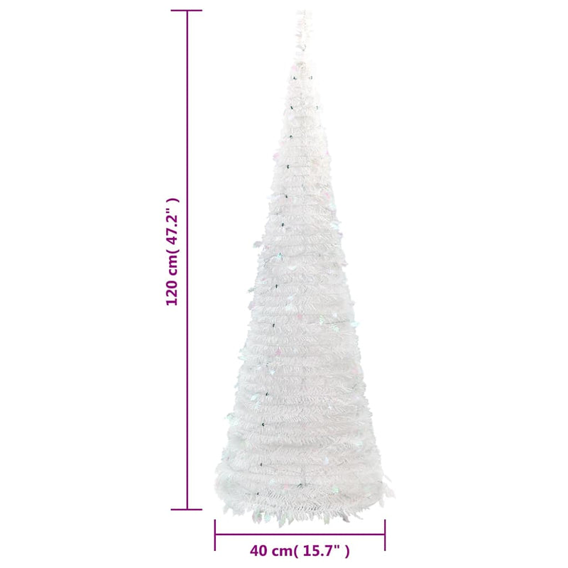 vidaXL könnyen felállítható műkarácsonyfa 50 db LED fénnyel 120 cm
