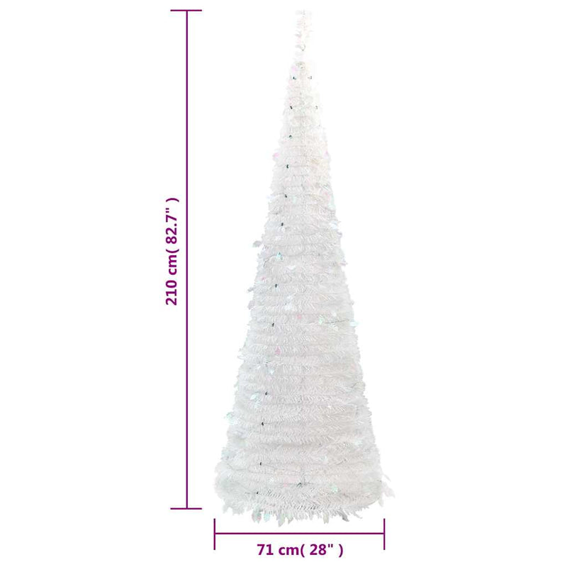 vidaXL könnyen felállítható műkarácsonyfa 200 db LED fénnyel 210 cm