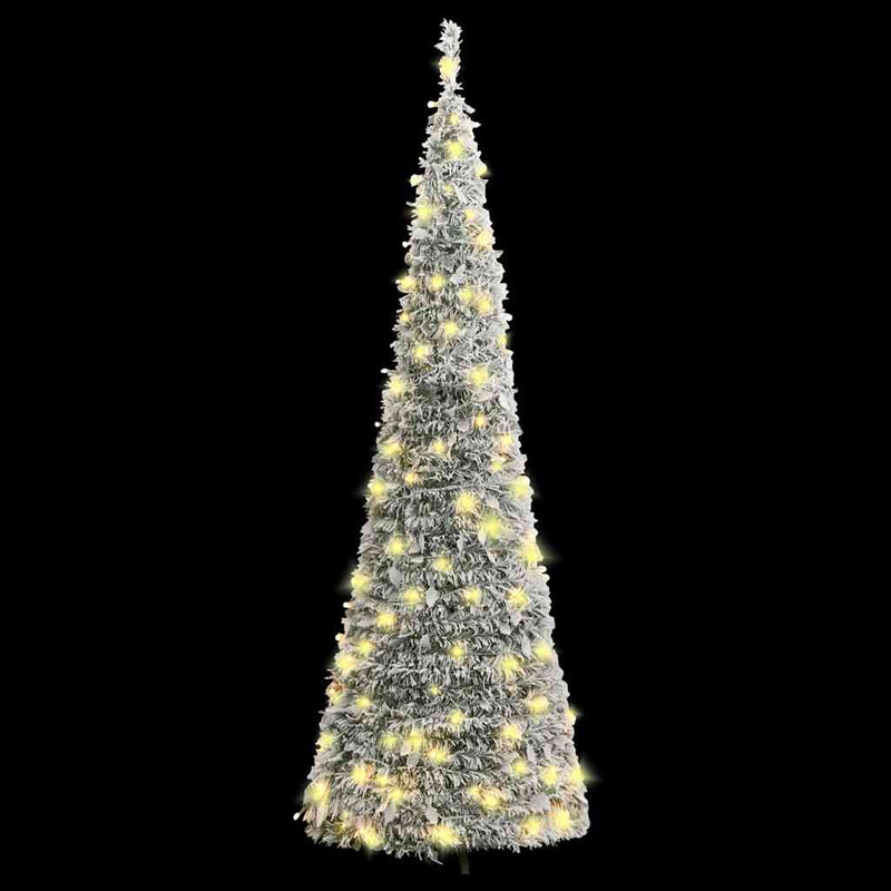 vidaXL könnyen felállítható műkarácsonyfa hóval 50 LED-del 120 cm