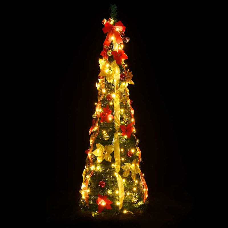 vidaXL könnyen felállítható műkarácsonyfa 200 db LED-fénnyel 210 cm