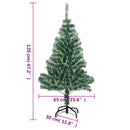 vidaXL zöld műkarácsonyfa hóval 120 cm