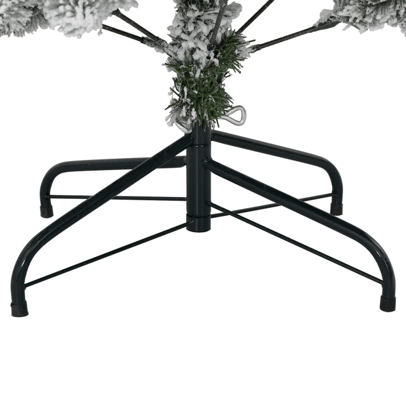 vidaXL csuklópántos műkarácsonyfa hóval 120 cm